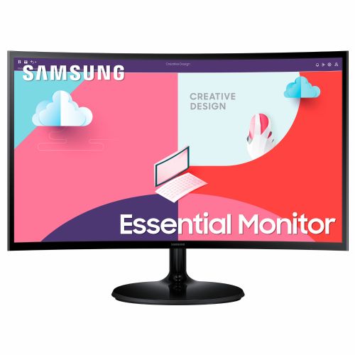 Monitor Samsung LCD C27F364EAU 68,58 cm (27"), 1920x1080 (FHD), 250cd/m2, 16:9, 4ms, 75Hz, HDMI, VGA, črna