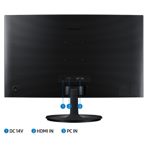 Monitor Samsung LCD C27F364EAU 68,58 cm (27"), 1920x1080 (FHD), 250cd/m2, 16:9, 4ms, 75Hz, HDMI, VGA, črna