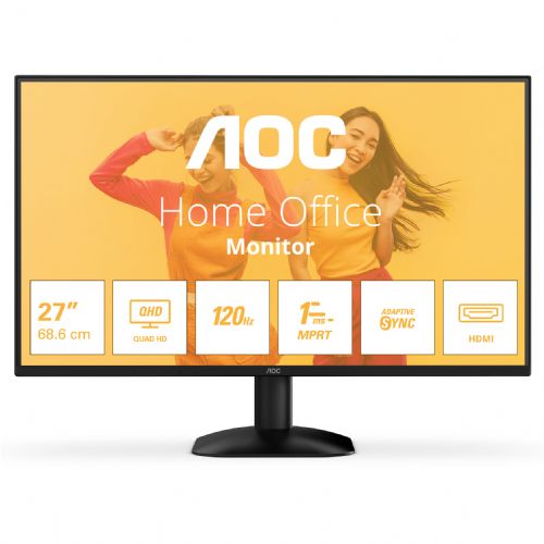 Monitor AOC Q27B35S3 68,6 cm (27"), 2560x1440 (QHD), IPS, 300 cd/m2, 4 ms, 16:09 HDMI+DP IPS crni