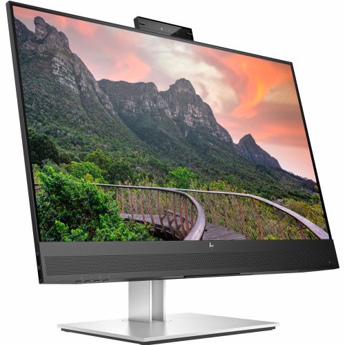 Monitor HP E27m G4 68,58 cm (27"), 2560x1440 QHD, IPS, 16:9, 300cd/m2, 75Hz, 5ms, HDMI, DP, USB-C 100W, Pivot, kamera, siva/črna (40Z29AA)