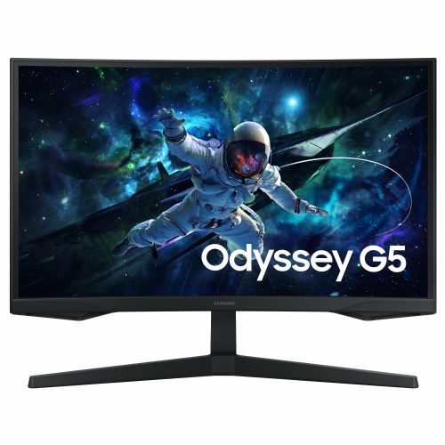 Monitor Samsung Odyssey G5 S27CG552EU 68,6 cm (27"), 2560 x 1440 (WQHD), 16:9 QHD ukrivljen 1ms 165Hz HDR10 HDMI DP črna