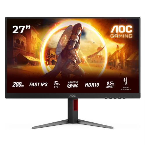 Monitor AOC 27G4HA 68,6 cm (27"), 1920x1080 (FHD), IPS, 300 cd/m2, 1ms, 0,5ms, 16:09 2xHDMI+DP IPS črna/rdeča