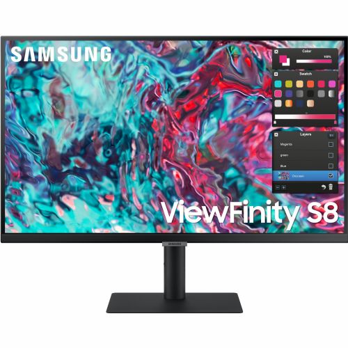Monitor Samsung ViewFinity S8 (S27B800TGU), 68,58 cm (27"), 3840 x 2160 (4K UHD), 350 cd/m2, 16 : 9, 5 ms, IPS, HDMI, 2 x Thunderbolt 4, VESA, pivot, črn