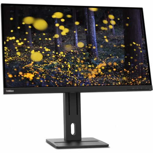 Monitor Lenovo ThinkVision E27q-20, 68,6 cm (27"), 2560 x 1440 (QHD), 16 : 9, QHD, IPS, 4 ms, 75 Hz, HDMI, DP, zvočnik, črn