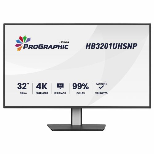 Monitor Iiyama ProGraphic HB3201UHSNP-B1 31,5" 4K IPS 4 ms 450cd/m² USB-C