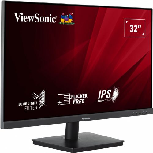 Monitor ViewSonic VA3209-MH, 81,3 cm (32"), 1920 x 1080 (FHD), 16 : 9, FHD, IPS, 4 ms, 75 Hz, HDMI, VGA, zvočnik, črn
