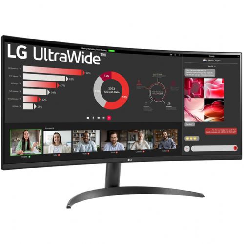 Monitor LG 34WR50QK-B, 86,4 cm (34"), 3440 x 1440 (QHD), VA, 300 cd/m2, 100 Hz, HDR10, 5 ms, 2 x HDMI, DP
