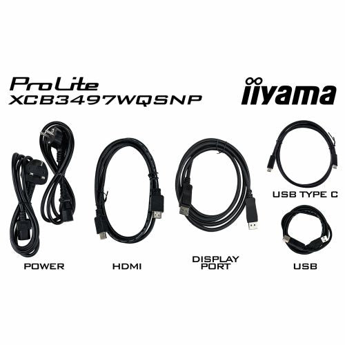 Monitor Iiyama ProLite XCB3497WQSNP, 86,4 cm (34"), 3440 x 1440, 21:9, VA, 350 cd/m2, 0,4 ms, ukrivljen, črna