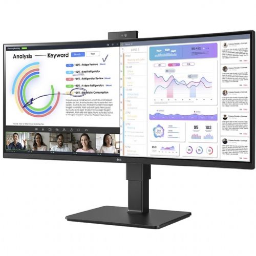 Monitor LG 34BQ77QC 86,4 cm (34"), 3440x1440 (UWQHD), 300 cd/m2, 21:9 5ms IPS HDMI USB-C 90W, UWQHD črna