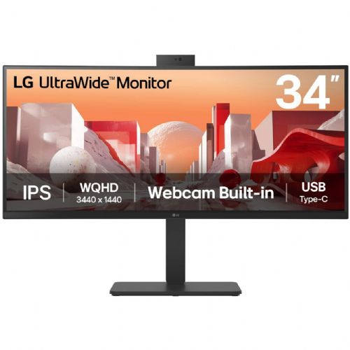 Monitor LG 34BA85QE-B 86,4 cm (34"), 3440x1440 (WQHD), IPS, 300cd/m2, 21:9 5ms 60Hz HDR10 HDMI DP USB-C 90W, zvočnik