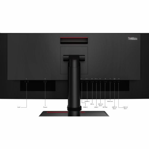 Monitor Lenovo ThinkVision P34w-20 86,36 cm (34,0"), 3440x1440 (UWQHD), IPS, 21:9 300cd/m2 1000:1 6ms, HDMI 2.0,DP 1.2, DP, USB-C 100W, USB HUB RJ45 3y