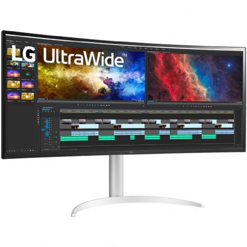 Monitor LG UltraWide 38BQ85C-W 95,25 cm (37,5"), 3840x1600 (WQHD+), IPS, 300cd/m2, 21:9, 5ms, 75Hz, HDMI, DP, USB-C 90W, zvučnik, bijeli