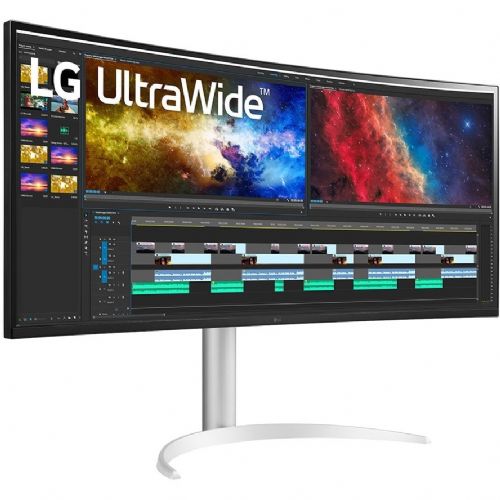 Monitor LG UltraWide 38BQ85C-W 95,25 cm (37,5"), 3840x1600 (WQHD+), IPS, 300cd/m2, 21:9, 5ms, 75Hz, HDMI, DP, USB-C 90W, zvočnik, bel