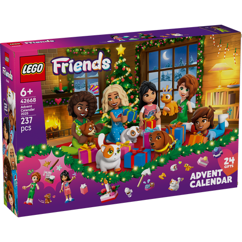 Adventni koledar Lego Friends 2025 (42668), 237 kock, od 6.let