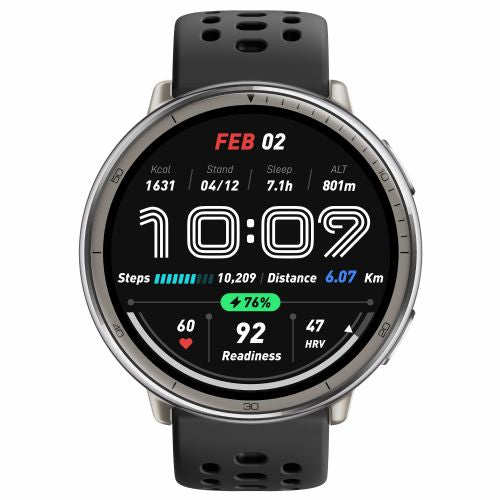 Pametna ura Amazfit Active 2 Premium 44 mm AMOLED zaslon, vodoodporna 5 ATM, merilnik srčnega utripa, NFC, 10 dni baterije