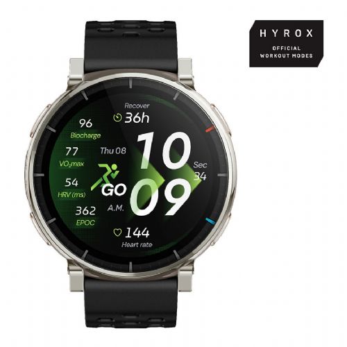 Pametna ura Amazfit Active 3 Premium AMOLED zaslon, GPS, NFC, merilnik srčnega utripa, črna, HYROX način