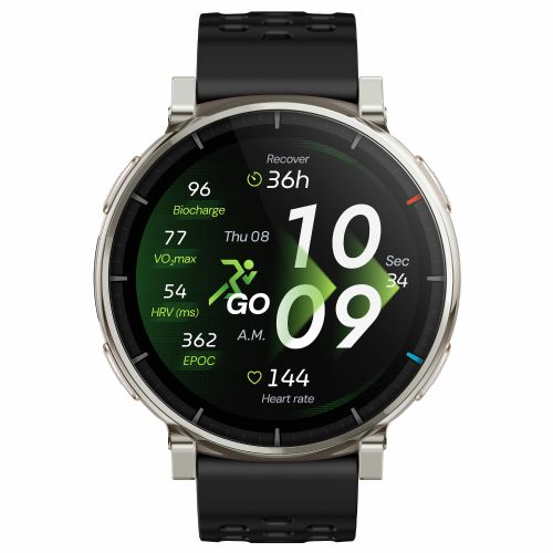 Pametna ura Amazfit Active 3 Premium AMOLED zaslon, GPS, NFC, merilnik srčnega utripa, črna, HYROX način