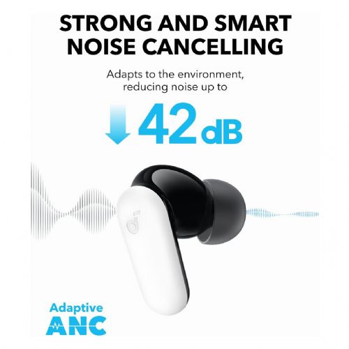 Slušalke Anker Soundcore P30i bele barve