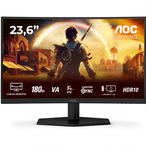 Monitor AOC C24G42E 59,9 cm (23,6"), VA, 250 cd/m2, 0,5 ms, 16:09 zakrivljeni HDMI+DP crni