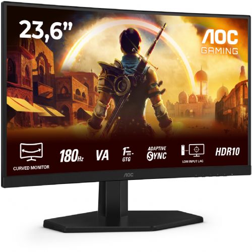 Monitor AOC C24G42E 59,9 cm (23,6"), VA, 250 cd/m2, 0,5 ms, 16:09 zakrivljeni HDMI+DP crni