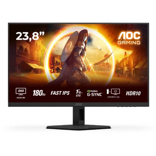 Monitor AOC Q24G4RE 60,5 cm (23,8"), 2560x1440 (QHD), IPS, 300 cd/m2, 1ms, 16:09 2xHDMI+DP IPS črno-rdeč
