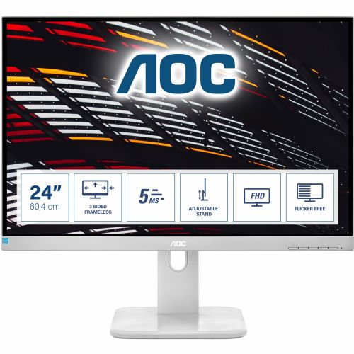 Monitor AOC 24P1/GR 60,5 cm (23,8"), 1920 x 1080 (FHD), IPS, 250 cd/m2, 2 W, 60 Hz, 5 ms, 16:9, HDMI, DP, DVI, USB