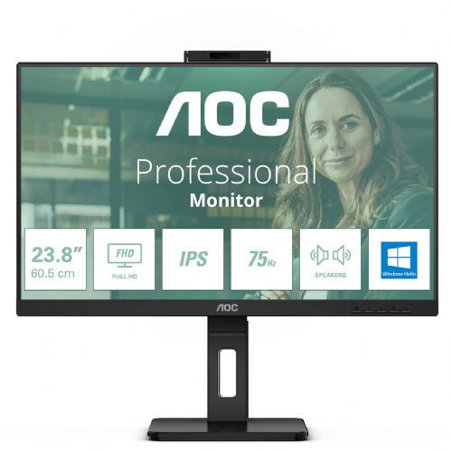 Monitor AOC Pro-line 24P3CW 60,5 cm (23,8"), 1920x1080 (FHD), 16:9 FHD IPS 4ms 75Hz HDMI DP USB-C 65W, crni zvučnik