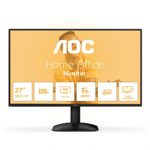 Monitor AOC 27B31H 68,6 cm (27"), 1920x1080 (FHD9, IPS, 300cd/m2, 16:09 VGA+HDMI IPS črne barve