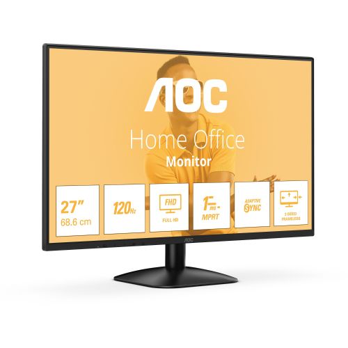 Monitor AOC 27B31H 68,6 cm (27"), 1920x1080 (FHD9, IPS, 300cd/m2, 16:09 VGA+HDMI IPS črne barve