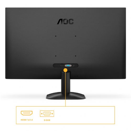 Monitor AOC 27B35HM 68,6 cm (27"), 1920x1080 (FHD), VA, 300cd/m2, 1ms, 16:09 HDMI+D-Sub VA črne barve