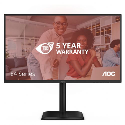 Monitor AOC 27E4U 68,6 cm (27"), 1920x1080 (FHD), IPS, 300cd/m2, 4ms, 16:09 VGA+HDMI+DP+USB IPS črne barve
