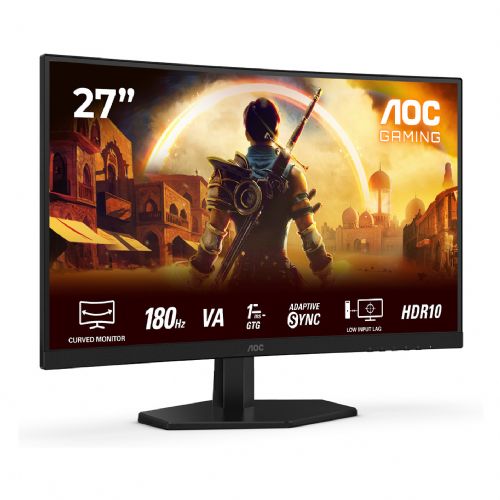 Monitor AOC C27G42E 68,6 cm (27"), 1920 x 1080 (FHD), VA, 300cd/m2, 4ms, 180Hz, HDMI+DP Ukrivljen črne barve
