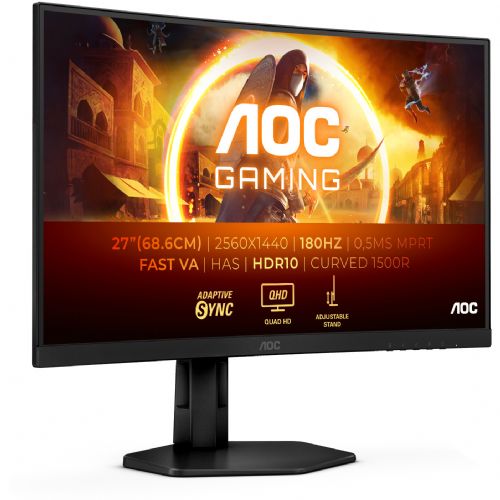 Monitor AOC CQ27G4X 68,6 cm (27"), 2560 x 1440 (QHD), 16:9 2xHDMI+DP Črna/siva