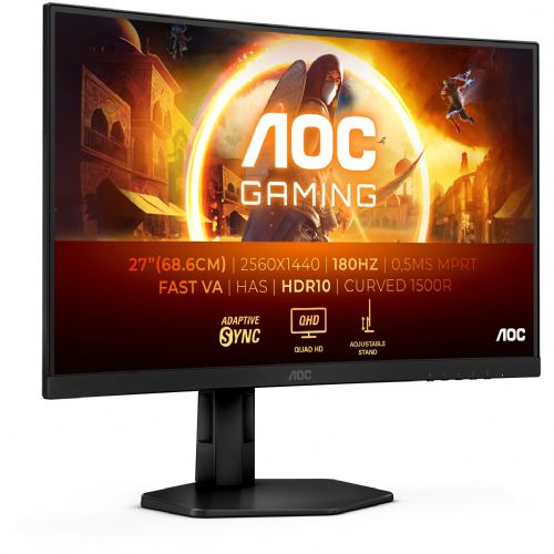 Monitor AOC CQ27G4X 68,6 cm (27"), 2560 x 1440 (QHD), 16:9 2xHDMI+DP Črna/siva