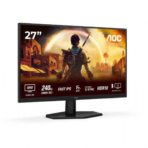 Monitor AOC Q27G42ZE 68,6 cm (27"), 2560x1440 (QHD), IPS, 300cd/m2, 1ms, 0,3ms, 16:09 Hitri IPS črno/rdeči