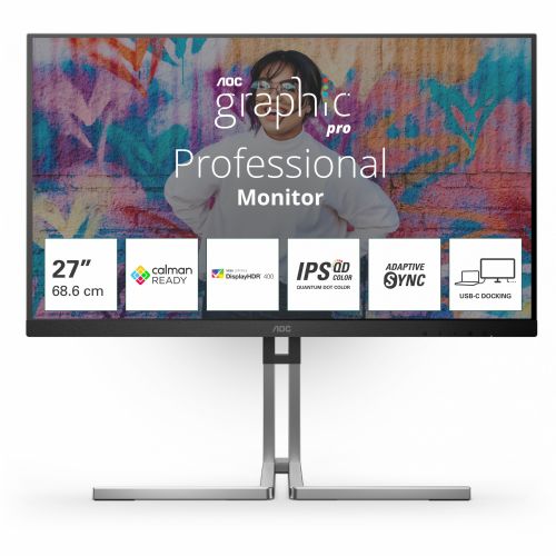 Monitor AOC Q27U3CV 68,6 cm (27"), 16:09 HDMI+DP+USB-C IPS crni