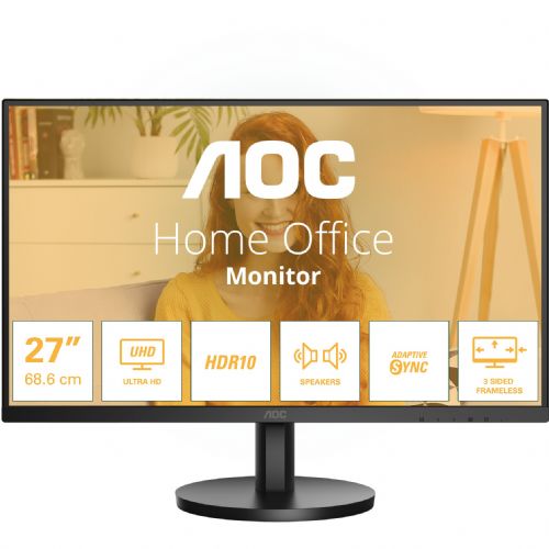 Monitor AOC U27B3A 68,6 cm (27"), 3840x2160 (4K UHD), 16:09 2xHDMI+DP IPS črne barve Spektro.