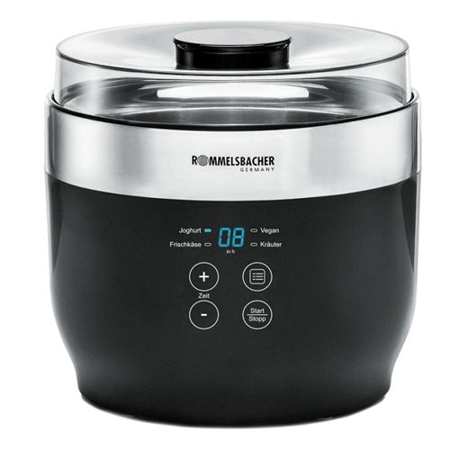 Aparat za jogurt Rommelsbacher JG 80 "Jona" (črn/nerjaveče jeklo)