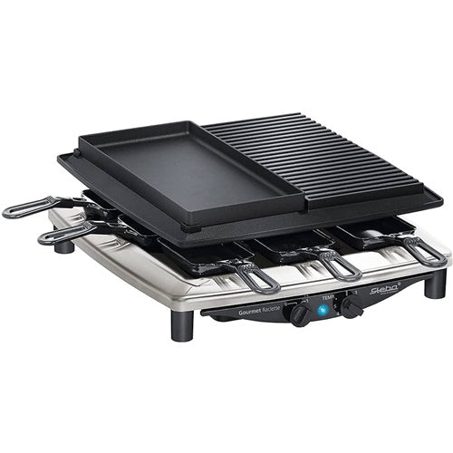 Aparat za raclette Steba RC 4 Plus Deluxe, črno-srebrn