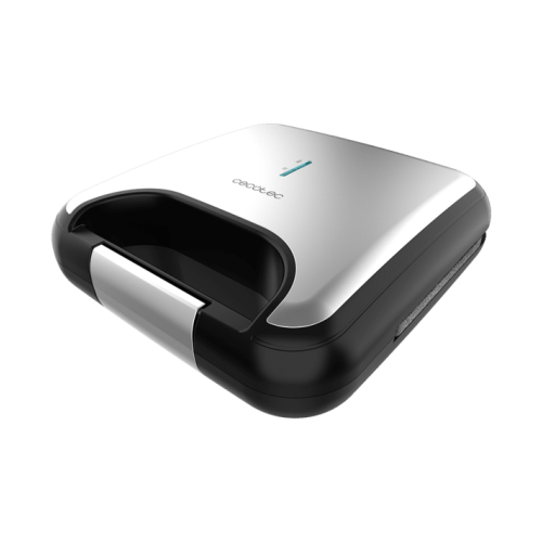 Aparat za sendviče Cecotec Rock'nToast Classic+ (nerjaveče jeklo/črna barva, 800 W, za 2 osebi)