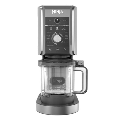 Aparat za sladoled Ninja CREAMi Deluxe NC502EU (črn/srebrn, za 2100 ml sladoleda, 800 W)