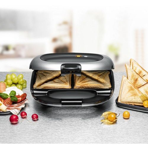 Aparat za sendviče Rommelsbacher ST 1000 (črn/srebrn, 1000 W)