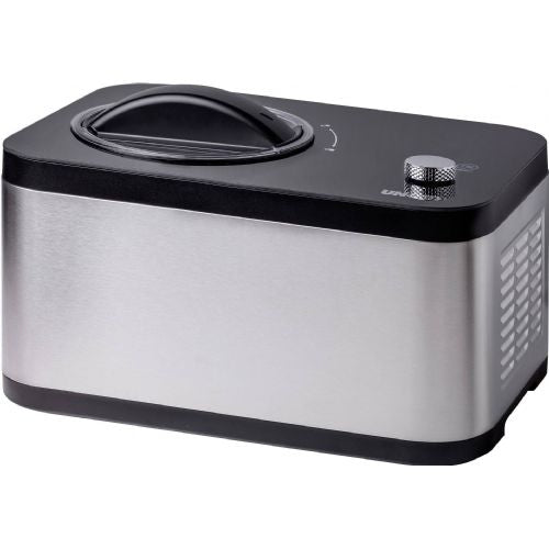 Aparat za sladoled in jogurt Unold 2-v-1 EVA (nerjaveče jeklo/črna, za 1500 ml sladoleda, kompresor 120 W)