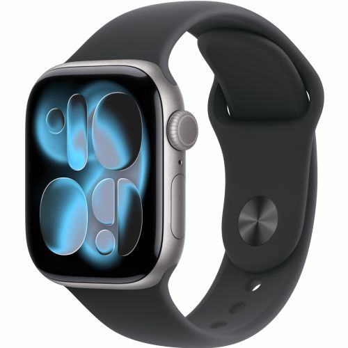 Pametna ura Apple Watch S11 Aluminum 42mm Space Gray (športni pašček črn) M/L