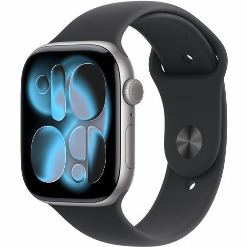 Pametna ura Apple Watch S11 Aluminium Cellular 46mm Space Gray (športni pašček črn) M/L
