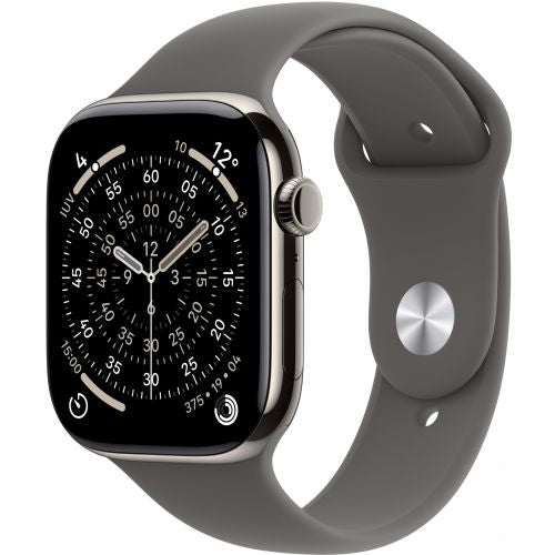Pametna ura Apple Watch S11 Titan Natur Cellular 46mm (športni pašček kovinsko siv) S/M