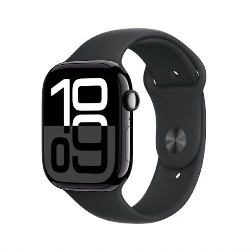 Pametna ura APPLE WATCH SERIES 10 (GPS) 42MM ALUMINUM CASE WITH BLACK SPORT BAND - S/M - JET BLACK
