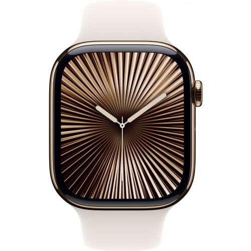 APPLE Watch Series 10 GPS + Cellular 46 mm Zlato ohišje iz titana s športnim pasom Starlight - M/L