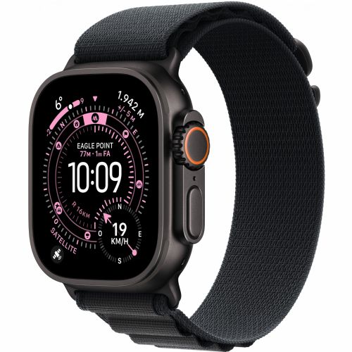 Pametna ura Apple Watch Ultra 3 Titanium Cellular 49mm črna (alpska zanka črna) velika