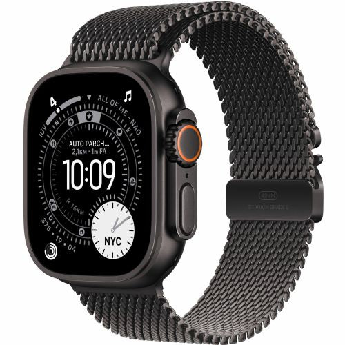 Pametna ura Apple Watch Ultra 3 Titanium Cellular 49mm črna (Milanaise Titan črna) srednja